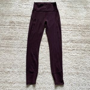 Lululemon In Movement 7/8 Tight Plum Shadow Purple Size 2